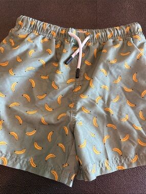 Maamgic Kids Banana Print Swim Trunks - Green size 7
